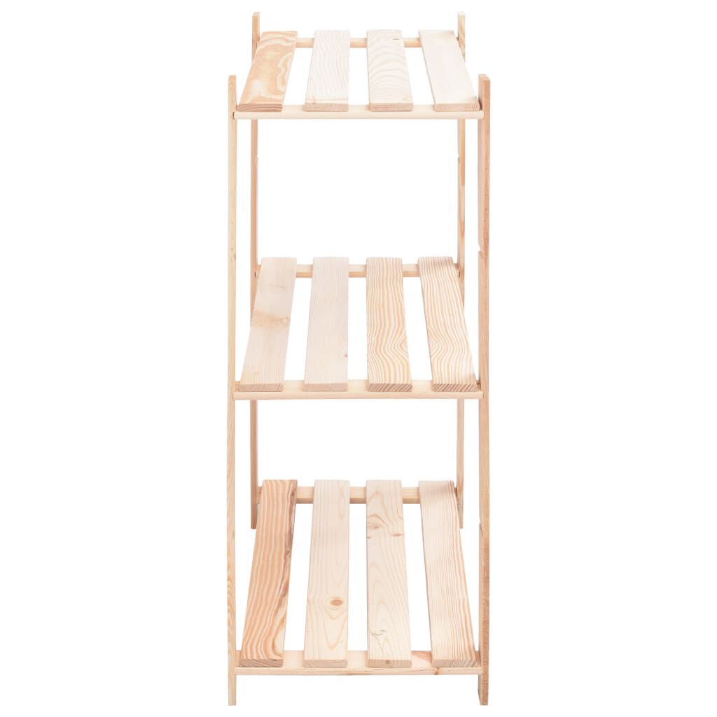 vidaXL Ραφιέρα 3 Επιπέδων 150 κ. 80x38x90 εκ. από Μασίφ Ξύλο Πεύκου