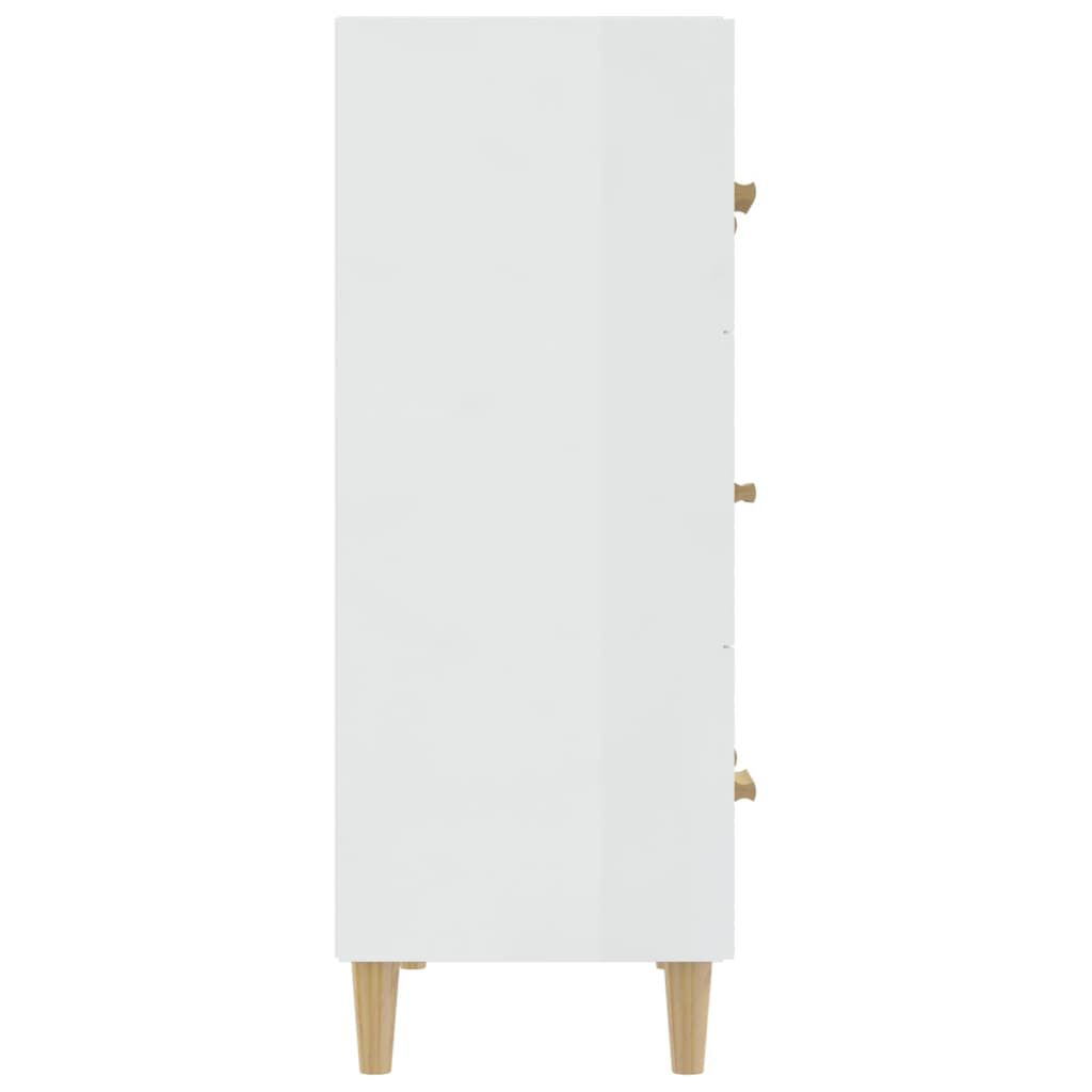 vidaXL Ντουλάπι Γυαλιστερό Λευκό 70 x 34 x 90 εκ. Επεξεργασμένο Ξύλο