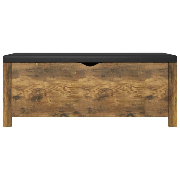 vidaXL Κουτί Αποθήκευσης Καπν. Δρυς 105x40x45εκ Επεξ. Ξύλο + Μαξιλάρι