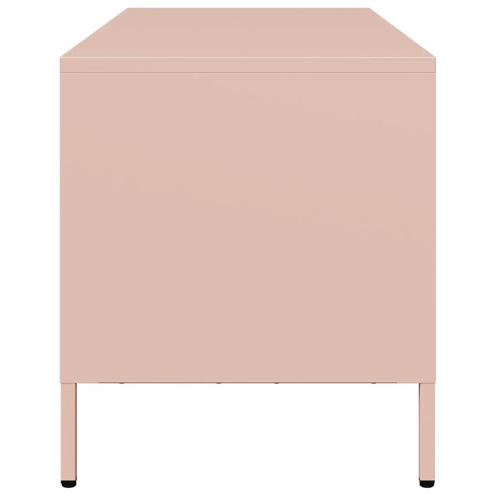 vidaXL Έπιπλο Τηλεόρασης Ροζ 101,5x39x43,5 εκ. Ατσάλι Ψυχρής Έλασης