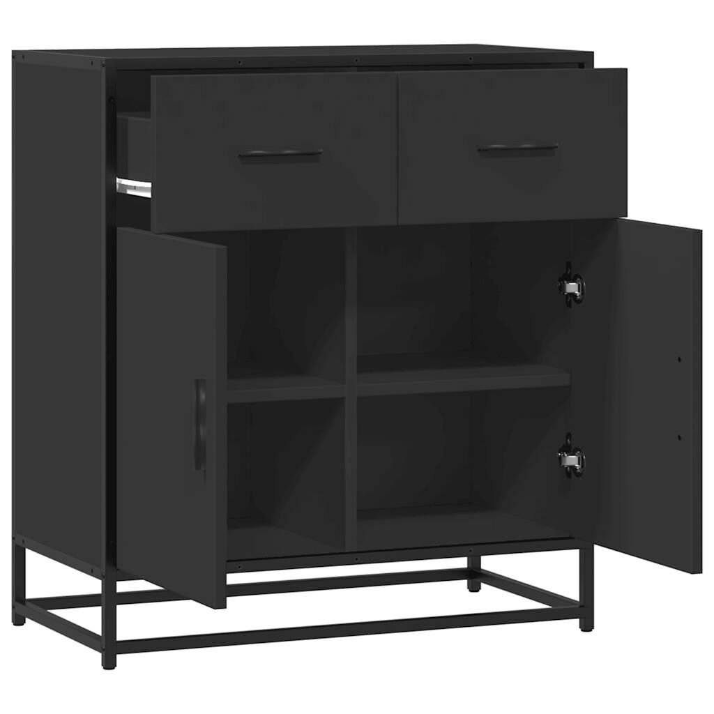 vidaXL Συρταριέρα Μαύρο 68x35x76 cm Κατασκευασμένο ξύλο