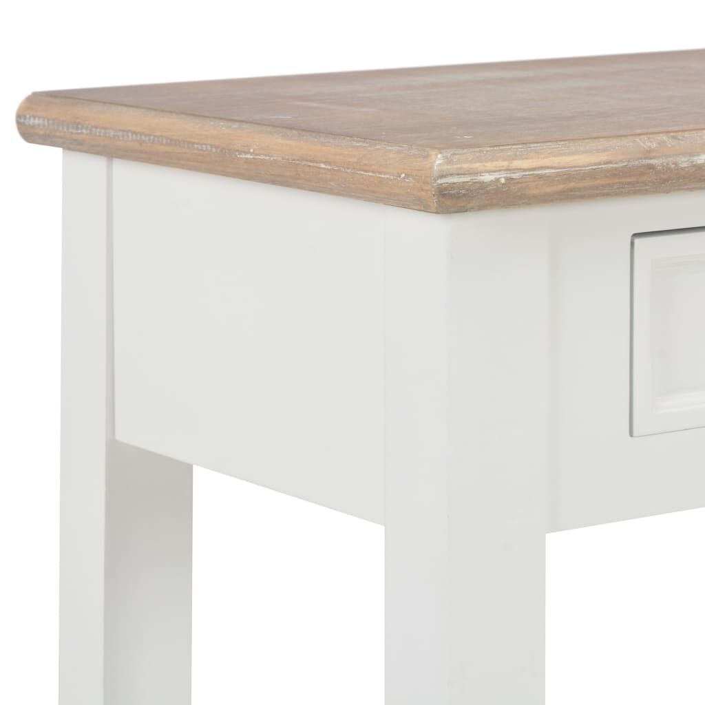 vidaXL Τραπέζι Κονσόλα Λευκό 110 x 35 x 80 εκ. Ξύλινο