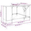 vidaXL Γραφείο Καπνιστή Δρυς 141x141x75 εκ. από Επεξεργασμένο Ξύλο