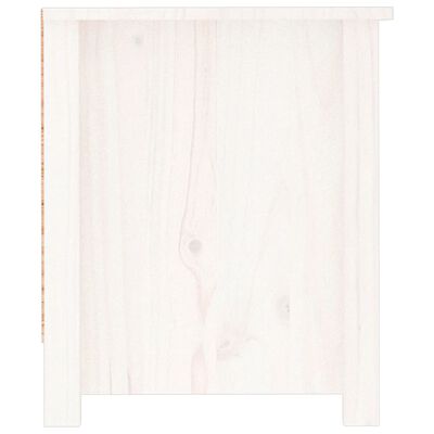 vidaXL Παπουτσοθήκη Λευκή 110 x 38 x 45,5 εκ. από Μασίφ Ξύλο Πεύκου