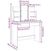 vidaXL Μπουντουάρ με LED Φώτα Παλιό Ξύλο 96x40x142 εκ.