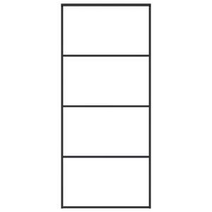 vidaXL Συρόμενη Πόρτα Μαύρη Αμμοβολή 90 x 205 εκ. Γυαλί ESG/Αλουμίνιο