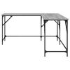 vidaXL Γραφείο Γκρι Sonoma 149x149x75 εκ. από Επεξεργασμένο Ξύλο