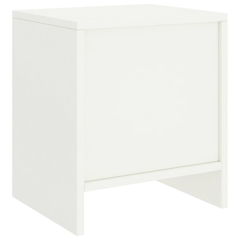 vidaXL Κομοδίνο Λευκό 35 x 30 x 40 εκ. Μασίφ Ξύλο Πεύκου