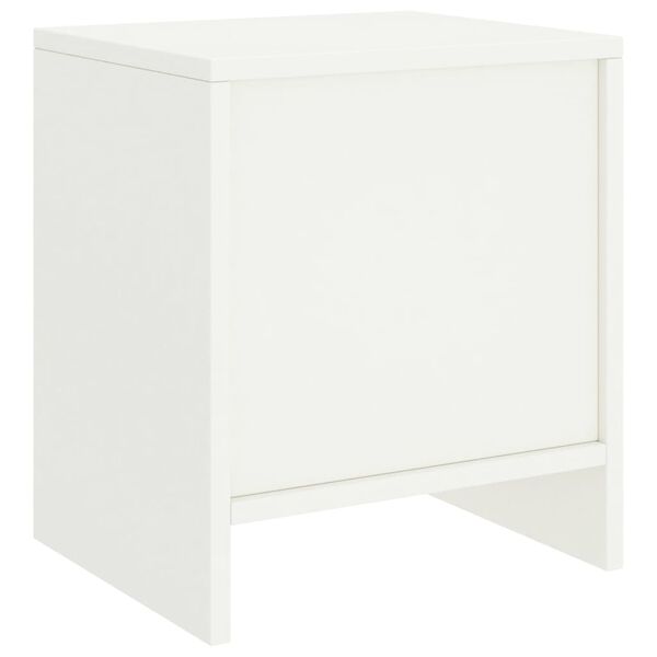 vidaXL Κομοδίνο Λευκό 35 x 30 x 40 εκ. Μασίφ Ξύλο Πεύκου