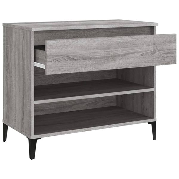 vidaXL Παπουτσοθήκη Γκρι Sonoma 70x36x60 εκ. από Επεξεργασμένο Ξύλο