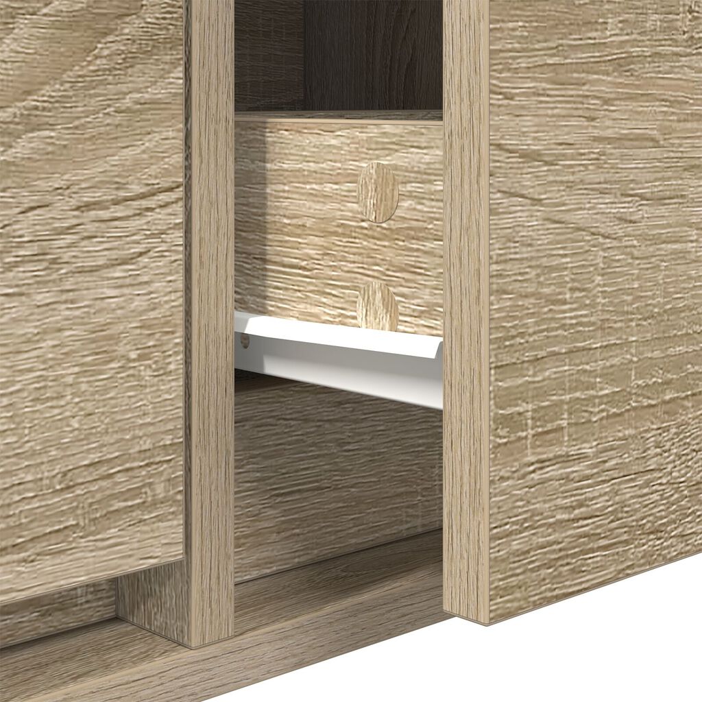vidaXL Κομοδίνο ΤV Σομιέ Καρυδιά 100x31x25,5 εκ. Επεξεργασμένου Ξύλου