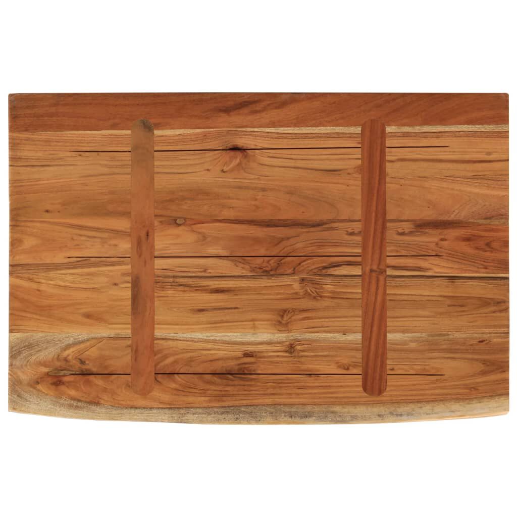 vidaXL Ράφι Επιτοίχιο Ορθ. Live Edge 70x40x3,8 εκ. Μασίφ Ξύλο Ακακίας