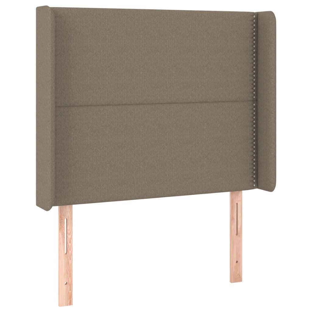 vidaXL Κρεβάτι Boxspring με Στρώμα & LED Taupe 80x200 εκ. Υφασμάτινο
