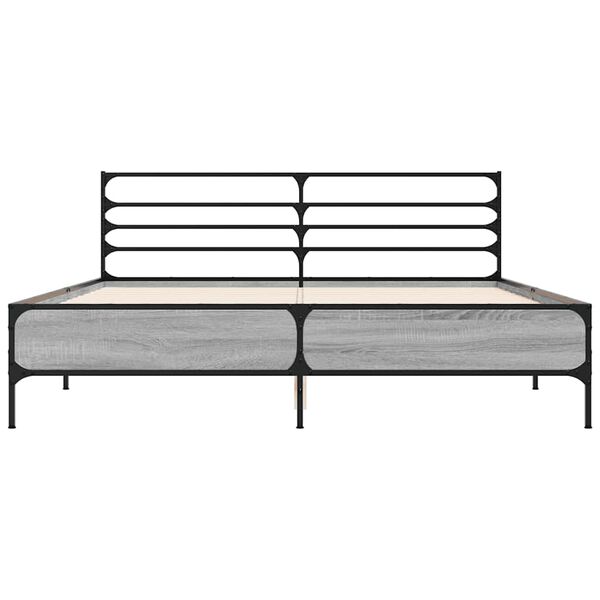 vidaXL &Pi;&lambda;&alpha;ί&sigma;&iota;&omicron; &Kappa;&rho;&epsilon;&beta;&alpha;&tau;&iota;&omicron;ύ &Gamma;&kappa;&rho;&iota; Sonoma 150x200 &epsilon;&kappa;. &Epsilon;&pi;&epsilon;&xi;. &Xi;ύ&lambda;&omicron; & &Mu;έ&tau;&alpha;&lambda;&lambda;&omicron;