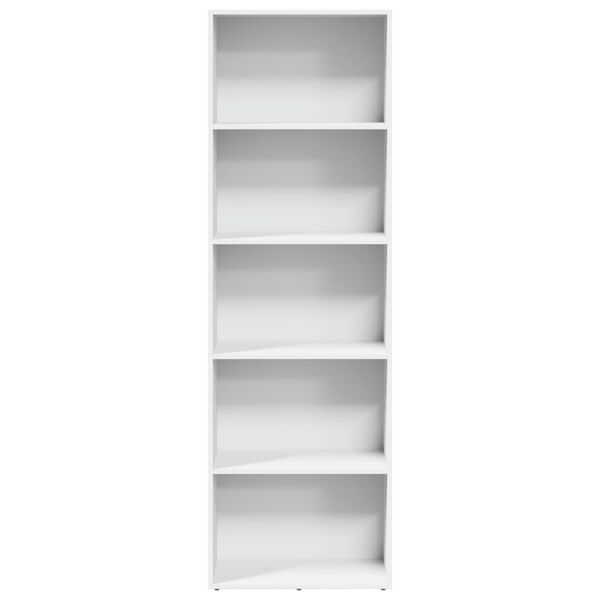 vidaXL Βιβλιοθήκη Λευκή 60x30x189 εκ. από Επεξεργασμένο Ξύλο