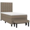 vidaXL &Kappa;&rho;&epsilon;&beta;ά&tau;&iota; Boxspring &mu;&epsilon; &Sigma;&tau;&rho;ώ&mu;&alpha; Taupe 90x200 &epsilon;&kappa;. &Upsilon;&phi;&alpha;&sigma;&mu;ά&tau;&iota;&nu;&omicron;