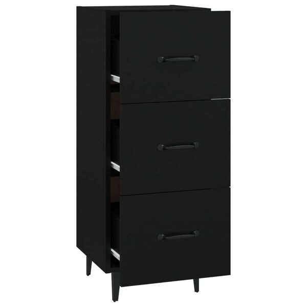 vidaXL Ντουλάπι Μαύρο 34,5 x 34 x 90 εκ. από Επεξεργασμένο Ξύλο