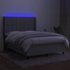 vidaXL &Kappa;&rho;&epsilon;&beta;ά&tau;&iota; Boxspring &mu;&epsilon; &Sigma;&tau;&rho;ώ&mu;&alpha; & LED &Alpha;&nu;.&Gamma;&kappa;&rho;&iota; 140x190&epsilon;&kappa;. &Upsilon;&phi;&alpha;&sigma;&mu;ά&tau;&iota;&nu;&omicron;