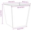 vidaXL Ζαρντινιέρες Κήπου 2 τεμ. Ανθρακί 40x40x40 εκ. από Ατσάλι