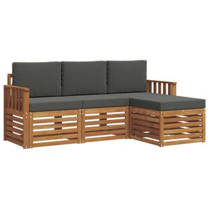 vidaXL &Sigma;&epsilon;&iota;&rho;ά &Kappa;&alpha;&nu;&alpha;&pi;έ &Epsilon;&xi;&omega;&tau;&epsilon;&rho;&iota;&kappa;&omicron;ύ &mu;&epsilon; &mu;&alpha;&xi;&iota;&lambda;ά&rho;&iota; 4 pcs &Phi;&upsilon;&sigma;&iota;&kappa;ό &kappa;&alpha;&iota; &Alpha;&nu;&theta;&rho;&alpha;&kappa;ί