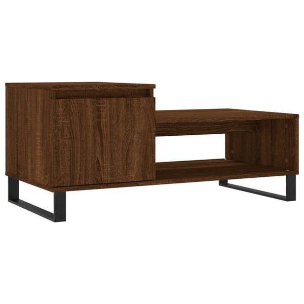 vidaXL Τραπεζάκι Σαλονιού Καφέ Δρυς 100x50x45 εκ. Επεξεργασμ. Ξύλο