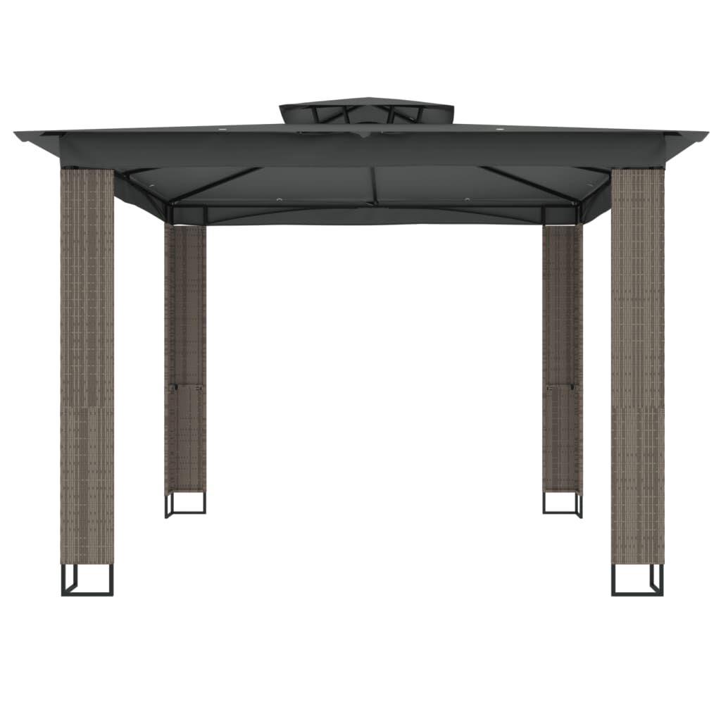 vidaXL Κιόσκι με Διπλή Οροφή Ανθρακί 2,94x2,94 μ. Ατσάλινο