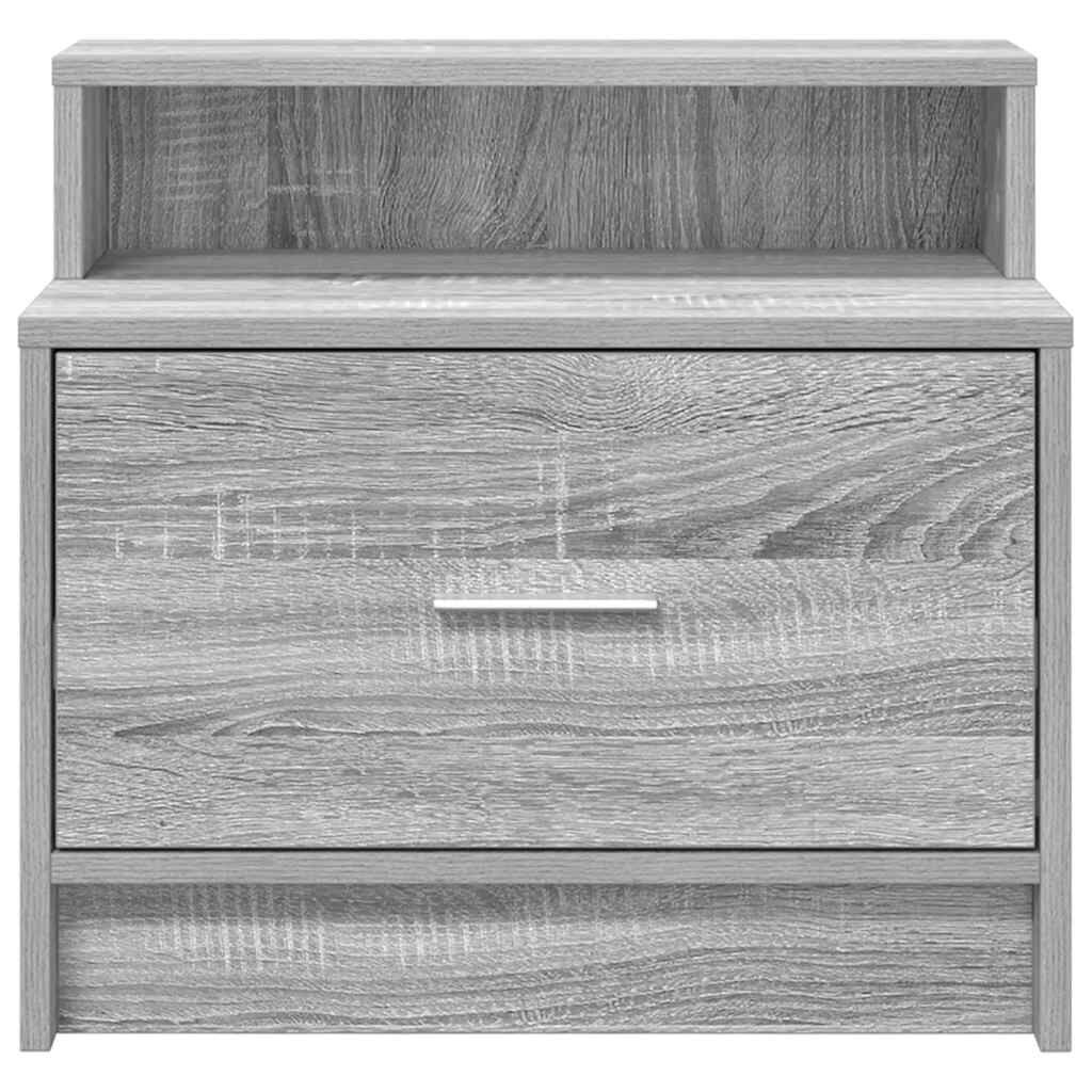 vidaXL Κομοδίνο με συρτάρι Γκρι Sonoma 51x31x47 εκ.