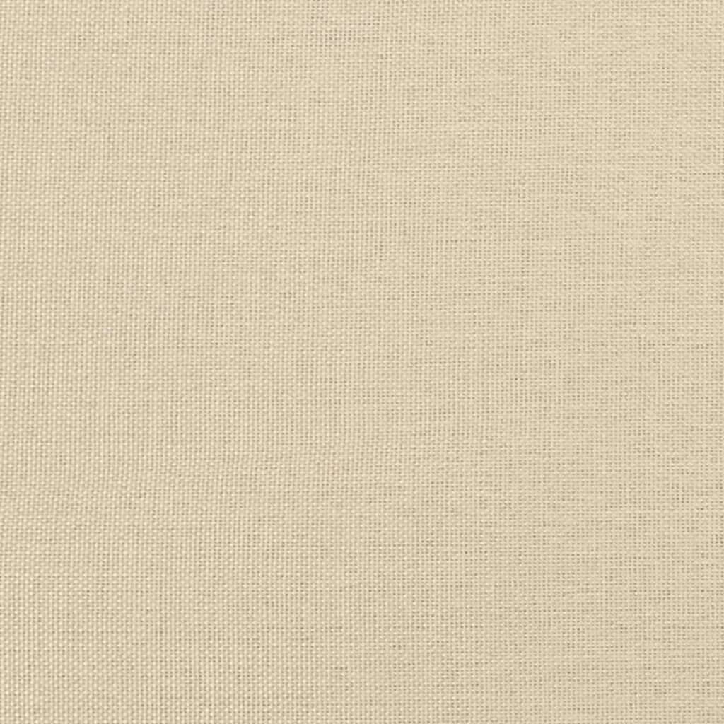 vidaXL Κρεβάτι Boxspring με Στρώμα Κρεμ 100 x 200 εκ. Υφασμάτινο