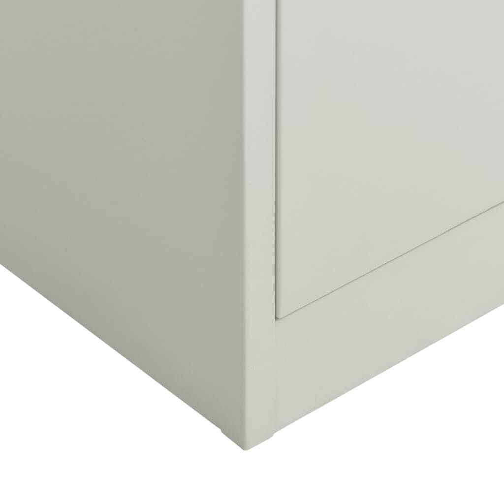 vidaXL Φοριαμός Ανοιχτό Γκρι 90 x 40 x 180 εκ. Ατσάλινος