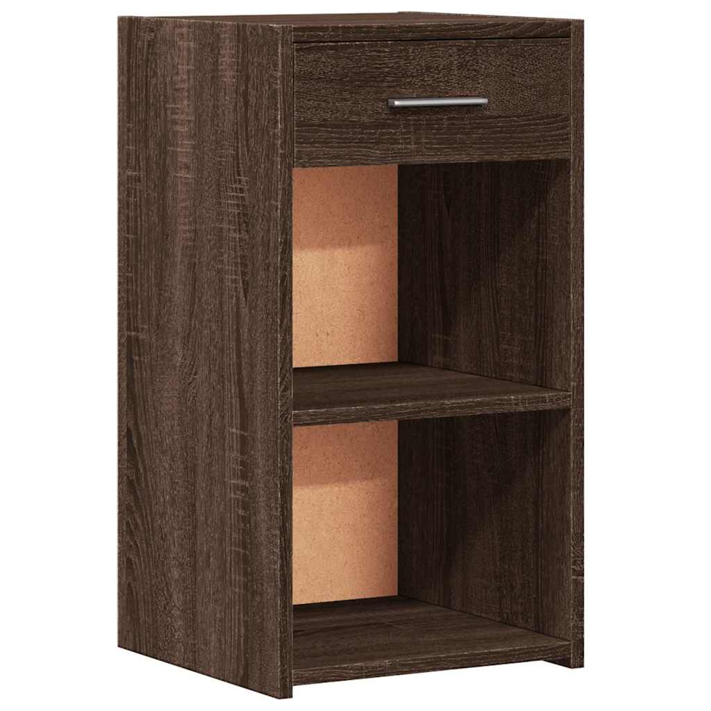 vidaXL Κομοδίνο Καπνιστή Δρυς 35x34x65 εκ. από Επεξεργασμένο Ξύλο