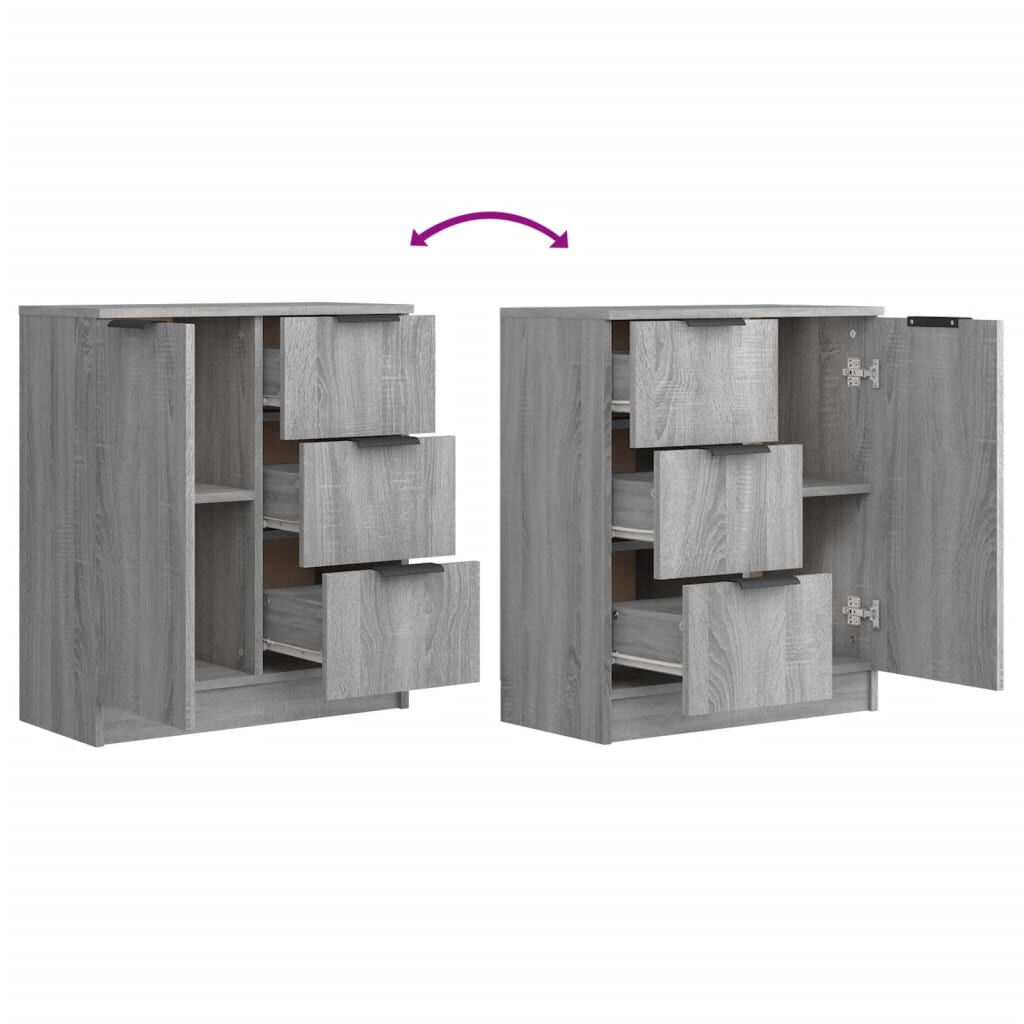 vidaXL Ντουλάπι Γκρι Sonoma 60 x 30 x 70 εκ. από Επεξεργασμένο Ξύλο
