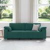 vidaXL Καναπές με μαξιλάρι Σκούρο πράσινο 219 x 77 x 82 εκ ύφασμα