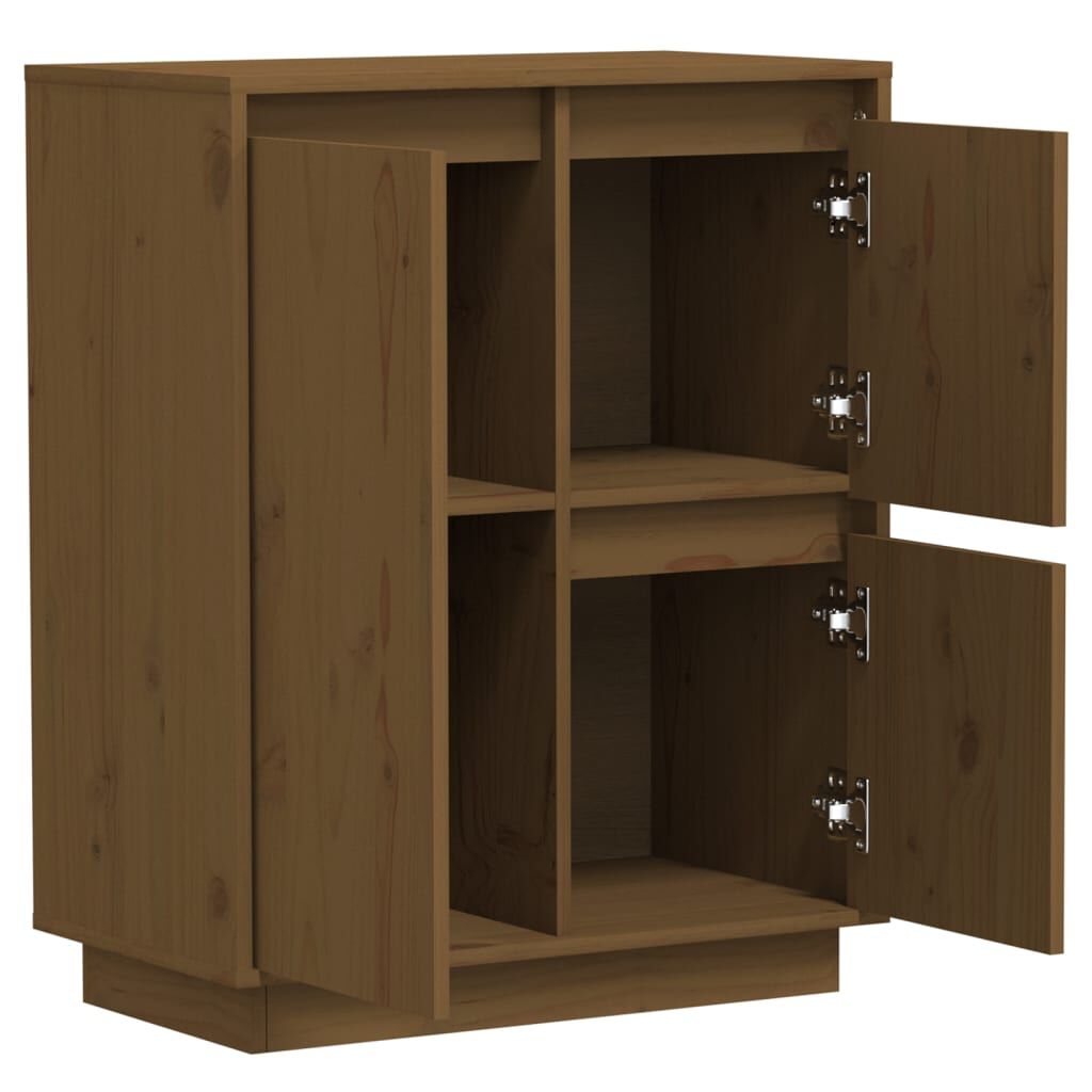 vidaXL Ντουλάπι Καφέ Μελί 60 x 34 x 75 εκ. από Μασίφ Ξύλο Πεύκου