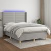 vidaXL &Kappa;&rho;&epsilon;&beta;ά&tau;&iota; Boxspring &mu;&epsilon; &Sigma;&tau;&rho;ώ&mu;&alpha; & LED &Alpha;&nu;.&Gamma;&kappa;&rho;&iota; 140x190&epsilon;&kappa;. &Upsilon;&phi;&alpha;&sigma;&mu;ά&tau;&iota;&nu;&omicron;