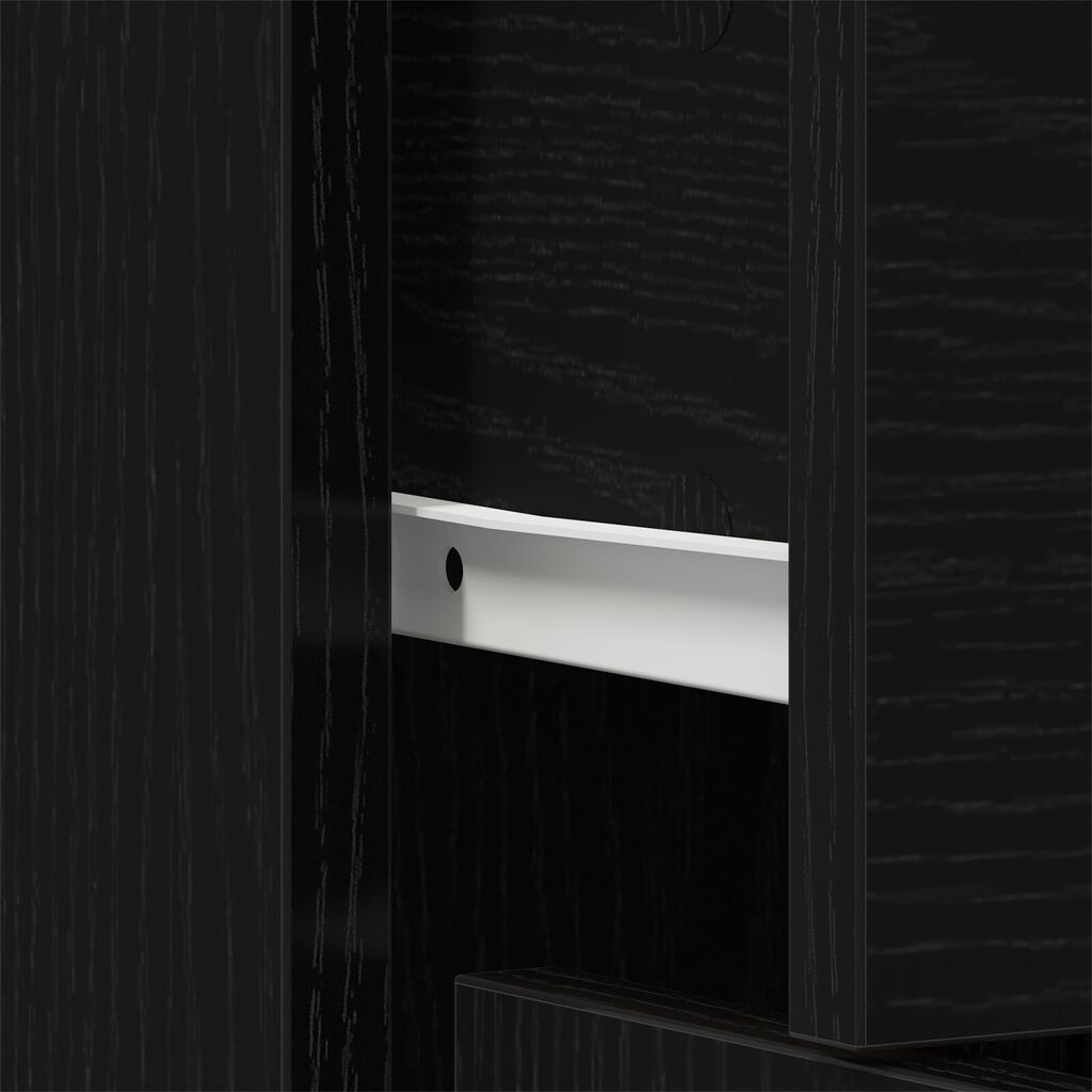 VidaXL Πλαϊνό Γραφείο Μαύρο Δρυς 60x30x75 εκ. Επεξεργασμένο Ξύλο