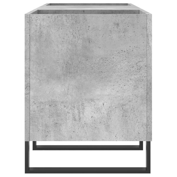 vidaXL Δισκοθήκη Γκρι Σκυροδέματος 121x38x48 εκ. Επεξεργασμένο Ξύλο