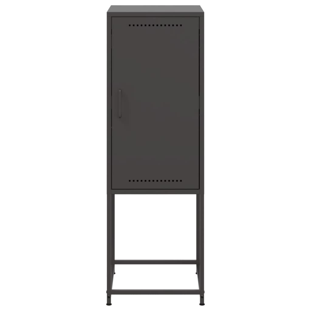 vidaXL Ντουλάπι Μαύρο 36x39x107 εκ. από Ατσάλι