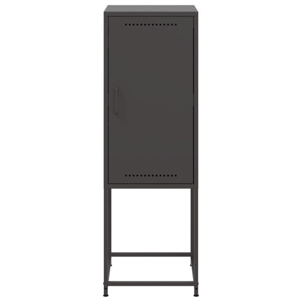 vidaXL Ντουλάπι Μαύρο 36x39x107 εκ. από Ατσάλι