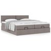 vidaXL Οθωμανικό κρεβάτι με στρώματα Taupe 180x200cm ύφασμα