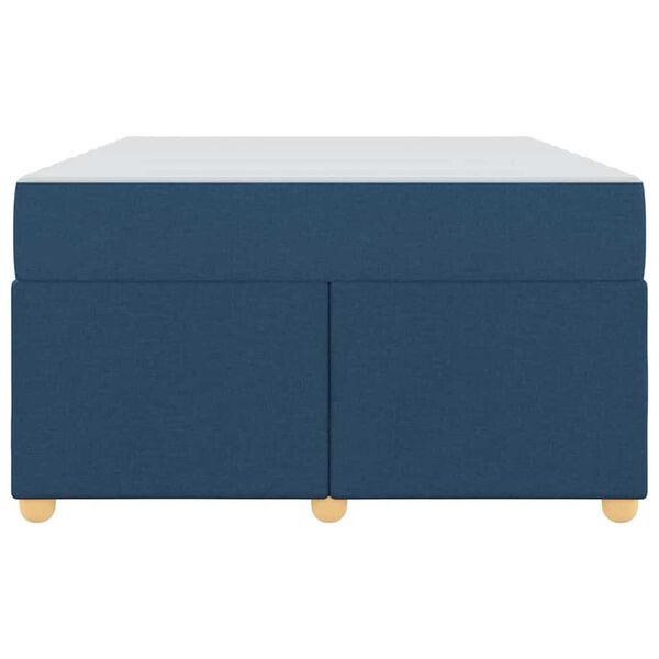 vidaXL Σκελετός Κρεβατιού με στρώμα Μπλε 120 x 200 cm ύφασμα