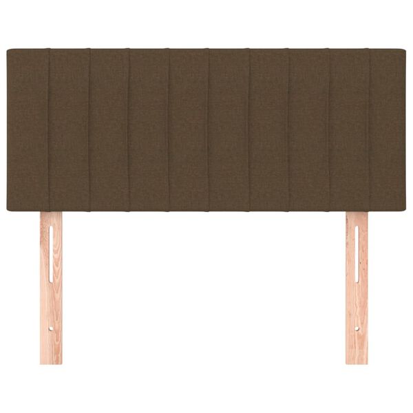 vidaXL Κεφαλάρι Κρεβατιού Σκούρο Καφέ 100x5x78/88 εκ. Υφασμάτινο