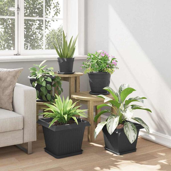 vidaXL &Tau;&epsilon;&tau;&rho;ά&gamma;&omega;&nu;&eta; &Gamma;&lambda;ά&sigma;&tau;&rho;&alpha; &gamma;&iota;&alpha; &Lambda;&omicron;&upsilon;&lambda;&omicron;ύ&delta;&iota;&alpha; 24 pcs &Mu;&alpha;ύ&rho;&omicron; 43 x 43 x 33.5 &epsilon;&kappa;