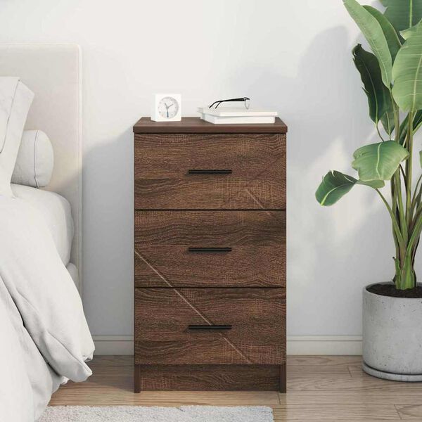 vidaXL Κομοδίνο Καφέ δρυς 38 x 38 x 66 εκ Επεξεργασμένο ξύλο
