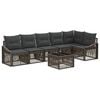 vidaXL &Sigma;&epsilon;&tau; &Kappa;&alpha;&nu;&alpha;&pi;έ &Kappa;ή&pi;&omicron;&upsilon; &Rho;&upsilon;&theta;&mu;&iota;&zeta;ό&mu;&epsilon;&nu;&omicron; 7 pcs &Gamma;&kappa;&rho;&iota; &sigma;&upsilon;&nu;&theta;&epsilon;&tau;&iota;&kappa;ό &rho;&alpha;&tau;ά&nu;