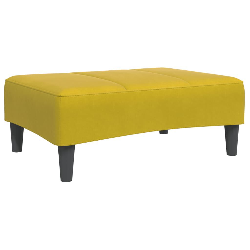 vidaXL Σκαμπό/Υποπόδιο Κίτρινο 77x55x31 εκ. Βελούδινο