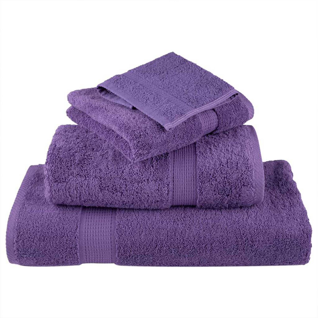 vidaXL Πετσέτες 2 pcs Μοβ 15 x 21 cm Βαμβάκι