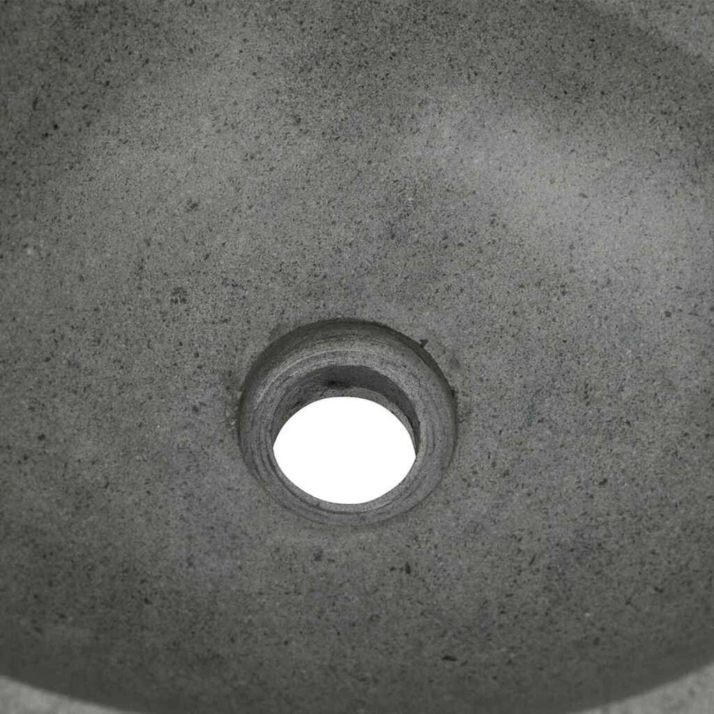 vidaXL Λεκάνη Ανοιχτό γκρι (38-45) x (30-35) x 15 εκ. Πέτρα Ποταμού