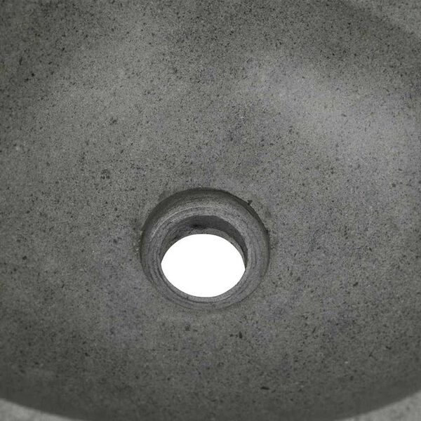 vidaXL Λεκάνη Ανοιχτό γκρι (38-45) x (30-35) x 15 εκ. Πέτρα Ποταμού