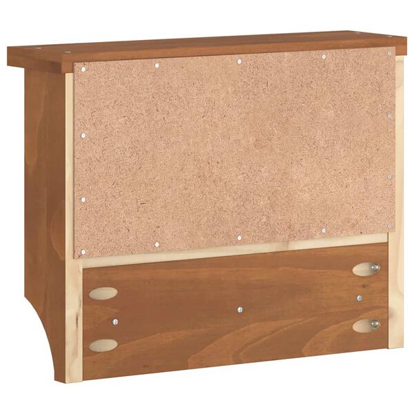 vidaXL Επίτοιχη κρεμάστρα παλτών SANDNES 45x12x35 εκ.Πεύκο μασίφ ξύλο