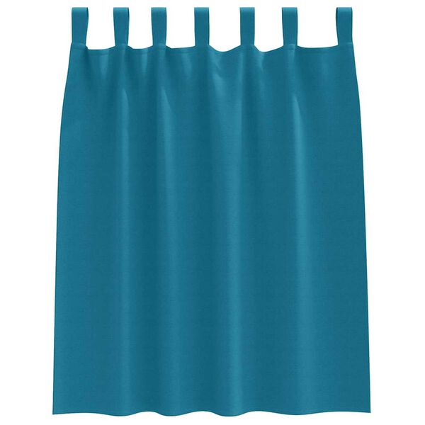 vidaXL Κουρτίνες με κουρτίνες 2 pcs Τιρκουάζ Πολυεστέρας